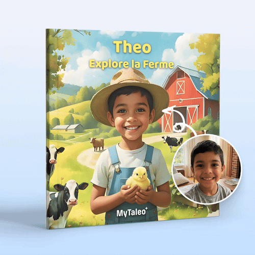 Le garçon explore la ferme